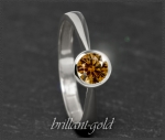 Brillant Ring 585 Gold, 0,54ct, rotorange & VS2